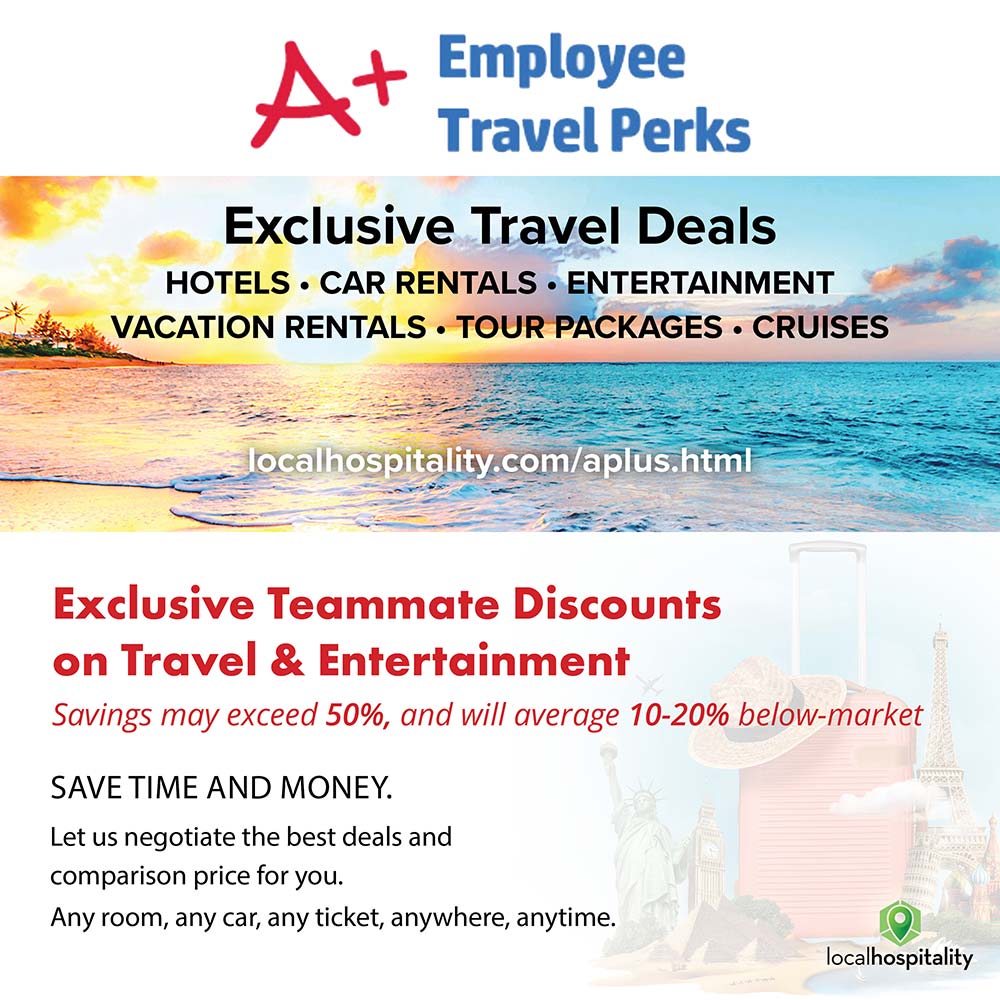 Image for A+ Employee Travel Perks